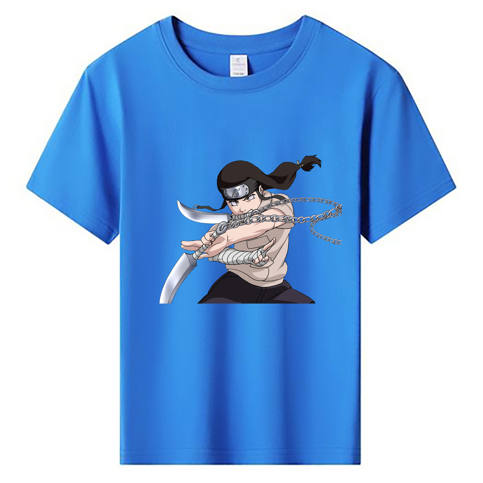 （画像用） NARUTO -ナルト- 日向ネジ Hyūga Neji 綿100％キッズTシャツ（フロントプリント）
